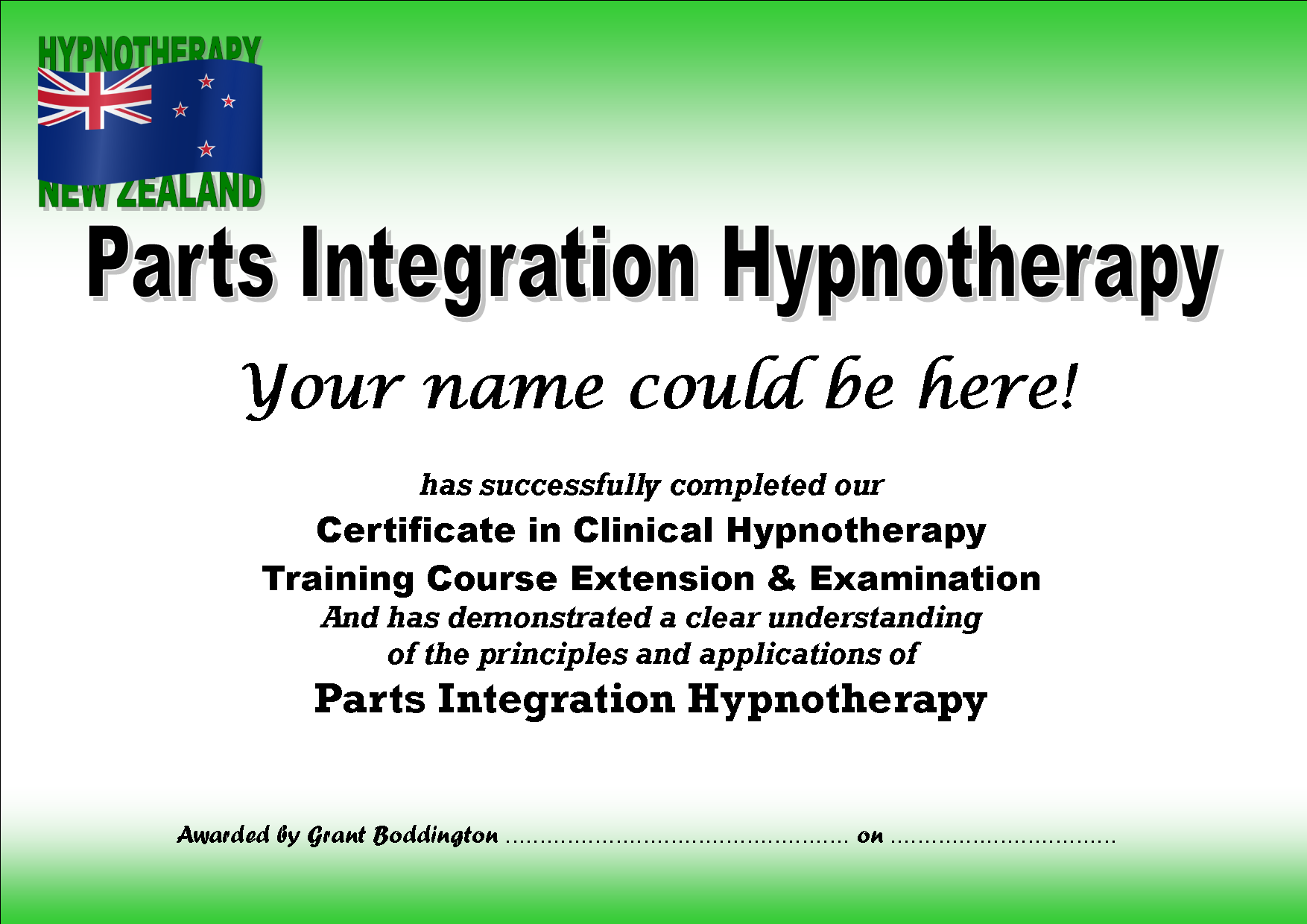 Parts Integration
                                  Hypnotherapy